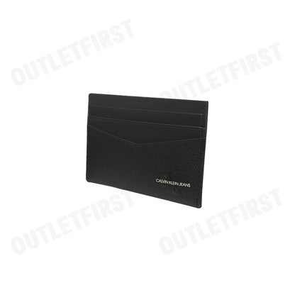 CALVIN KLEIN JEANS รุ่น MEN'S EMBOSSED LEATHER CARD HOLDER CODE: HP1630 001 กระเป๋าใส่การ์ด กระเป๋าผู้ชาย กระเป๋าสีดำ