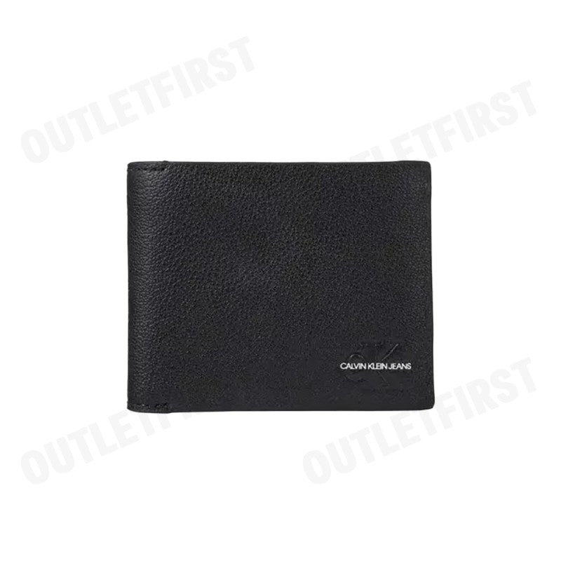 CALVIN KLEIN JEANS รุ่น MEN'S LIMEGRAIN LEATHER FOLDING WALLET WITH MULTIPLE CARD CODE: HP1631 001 กระเป๋าสตางค์ผู้ชาย