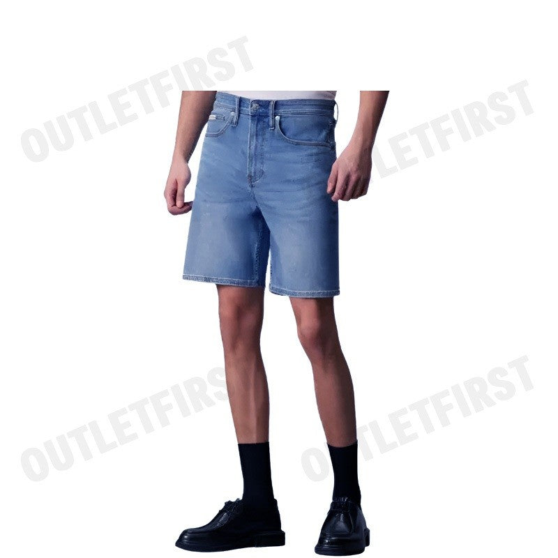 CALVIN KLEIN JEANS รุ่น MEN'S RELAXED FIT DENIM SHORTS CODE: J326646 1AA กางเกงยีนส์ขาสั้น กางเกงผู้ชาย สีน้ำเงิน