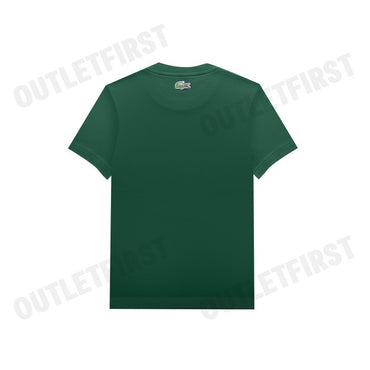 LACOSTE รุ่น MEN'S REGULAR FIT SIGNATURE PRINT T-SHIRT CODE: TH6403 10 132 เสื้อยืดคอกลมผู้ชาย เสื้อสีเขียว เสื้อลาคอส