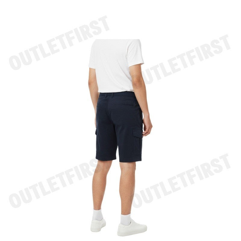 ARMANI EXCHANGE รุ่น MEN'S COTTON CARGO SHORTS WITH POCKETS CODE: 3DZS07 ZN3TZ 15DK กางเกงขาสั้นผู้ชาย  สีกรม สามส่วน