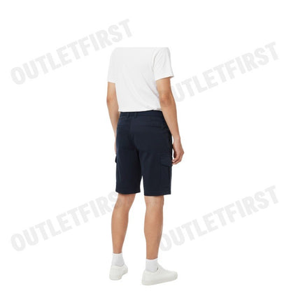 ARMANI EXCHANGE รุ่น MEN'S COTTON CARGO SHORTS WITH POCKETS CODE: 3DZS07 ZN3TZ 15DK กางเกงขาสั้นผู้ชาย  สีกรม สามส่วน