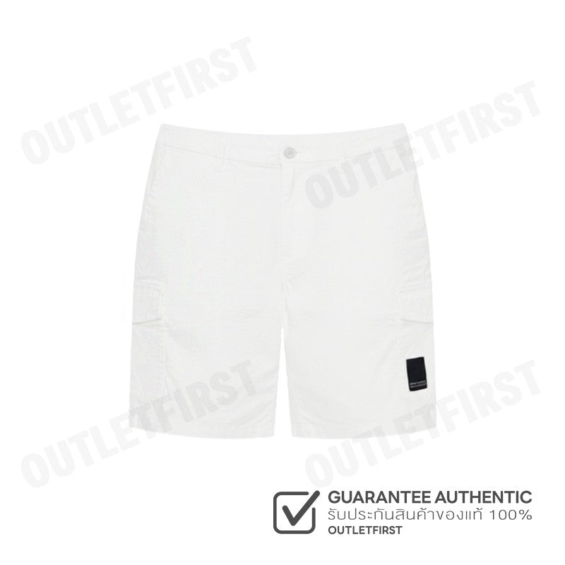 ARMANI EXCHANGE รุ่น MEN'S COTTON CARGO SHORTS WITH POCKETS CODE: 3DZS07 ZN3TZ 1116 กางเกงขาสั้น กางเกงผู้ชาย สีขาว