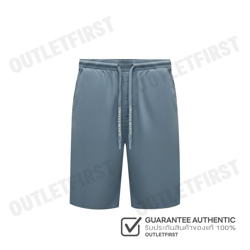ARMANI EXCHANGE รุ่น MEN'S SHORTS IN LYOCELL AND COTTON TWILL CODE: 3DZS05 ZN3LZ 45AM กางเกงขาสั้น ผู้ชาย กางเกงสีฟ้า