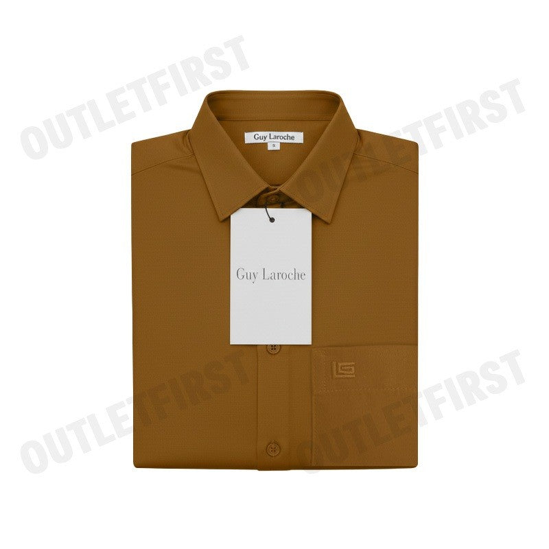 GUY LAROCHE รุ่น MAN'S LONG SLEEVES SHIRT CODE: BAB6250P4BR เสื้อเชิ้ต เสื้อแขนยาว เสื้อผู้ชาย