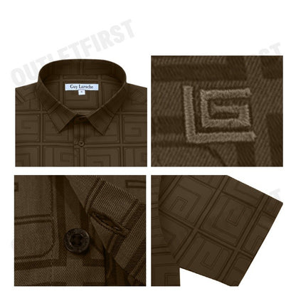GUY LAROCHE รุ่น MAN'S SHORT SLEEVES SHIRT CODE: BAC9201W3BR เสื้อเชิ้ต เสื้อแขนสั้น เสื้อผู้ชาย