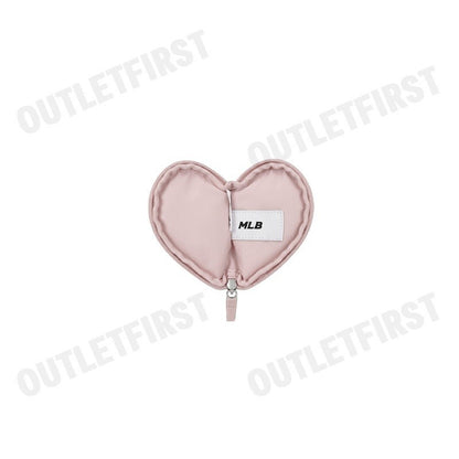 MLB รุ่น UNISEX HEART POUCH KEYRING CODE: 3APOH015N 45PKM พวงกุญแจ พวงกุญแจหัวใจ พวงกุญแจสีชมพู