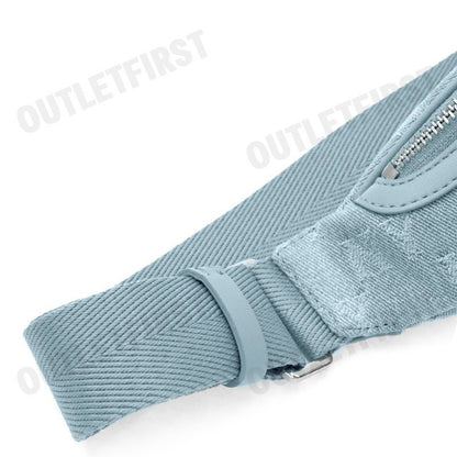 MLB รุ่น JACQUARD DENIM MONOGRAM BELT BAG CODE: 3AHSMD15N 50BLL กระเป๋าคาดเอว กระเป๋าคาดอก กระเป๋าเอ็มแอลบี