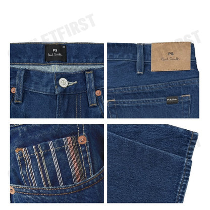 PS PAUL SMITH รุ่น MEN'S TAPERED FIT DARK WASH JEANS CODE: M2R 301ZE P21984 DK กางเกงยีนส์ กางเกงผู้ชาย กางเกงยีนส์ขายาว