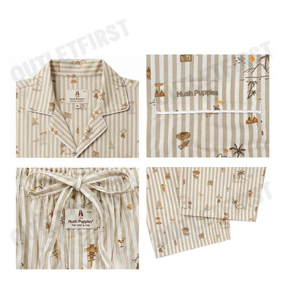 HUSH PUPPIES MEN'S SHORT-SLEEVE SLEEPWEAR SET COLOR YELLOW  CODE: HU H8B180 (YELLOW)
