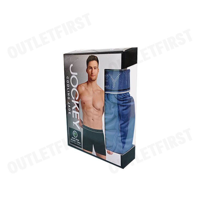 JOCKEY รุ่น MEN'S COOLING JADE BOXER TRUNK CODE: KU 1979 (BLUE) กางเกงชั้นในผู้ชาย กางเกงในบ็อกเซอร์ กางเกงจ็อคกี้