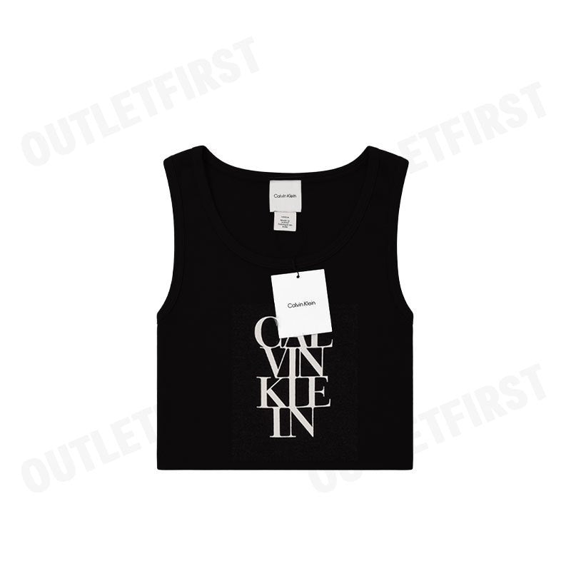 CALVIN KLEIN รุ่น LOGO GRAPHIC RIBBED TANK DRESS CODE: 44C203G UB1 ชุดเดรส เดรสแขนกุด เดรสผู้หญิง