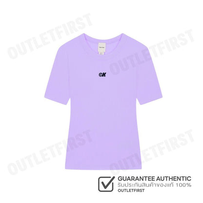 CALVIN KLEIN รุ่น MODAL STRETCH MONOGRAM LOGO GRAPHIC SLIM T-SHIRT CODE: 44C901G XEF เสื้อยืด เสื้อคอกลม เสื้อผู้หญิง