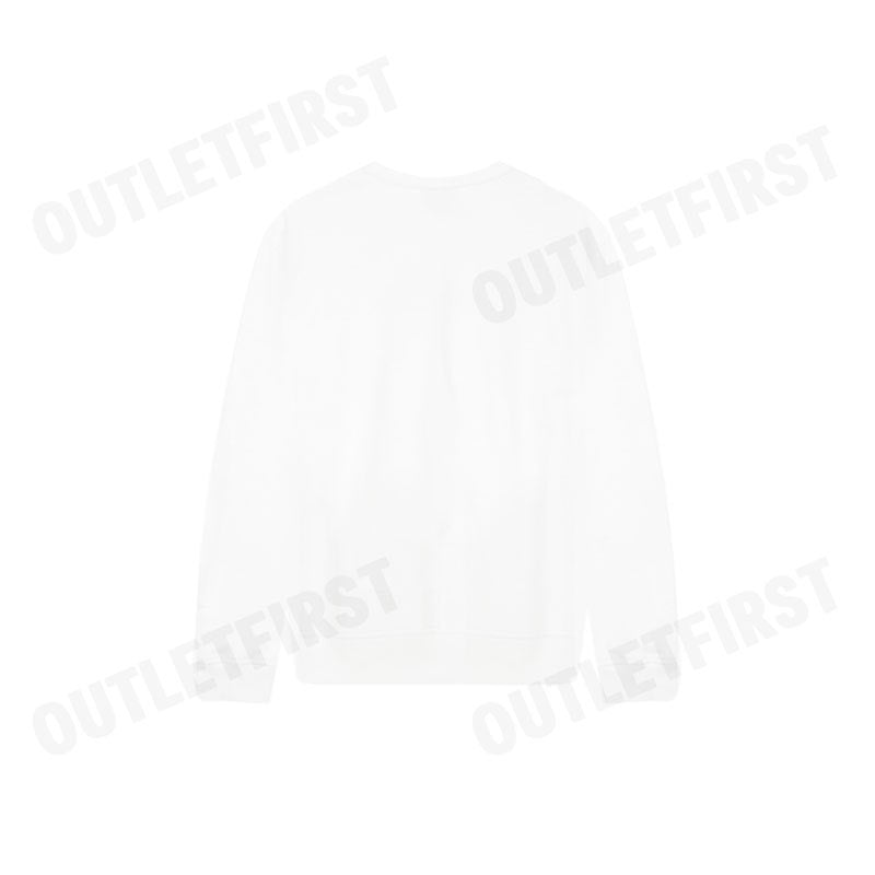 CALVIN KLEIN JEANS WOMEN'S MONOLOGO FRENCH TERRY RELAXED SWEATSHIRT COLOR WHITE CODE: 47B234G YAA