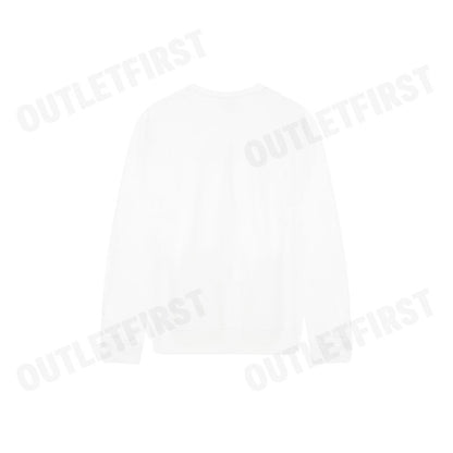 CALVIN KLEIN JEANS WOMEN'S MONOLOGO FRENCH TERRY RELAXED SWEATSHIRT COLOR WHITE CODE: 47B234G YAA
