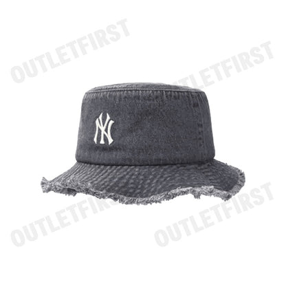 MLB รุ่น UNISEX COLOR DENIM SAFARI BUCKET HAT CODE: 3AHTD025N 50GRS หมวกบักเก็ต หมวกสีเทา หมวกเอ็มแอลบี