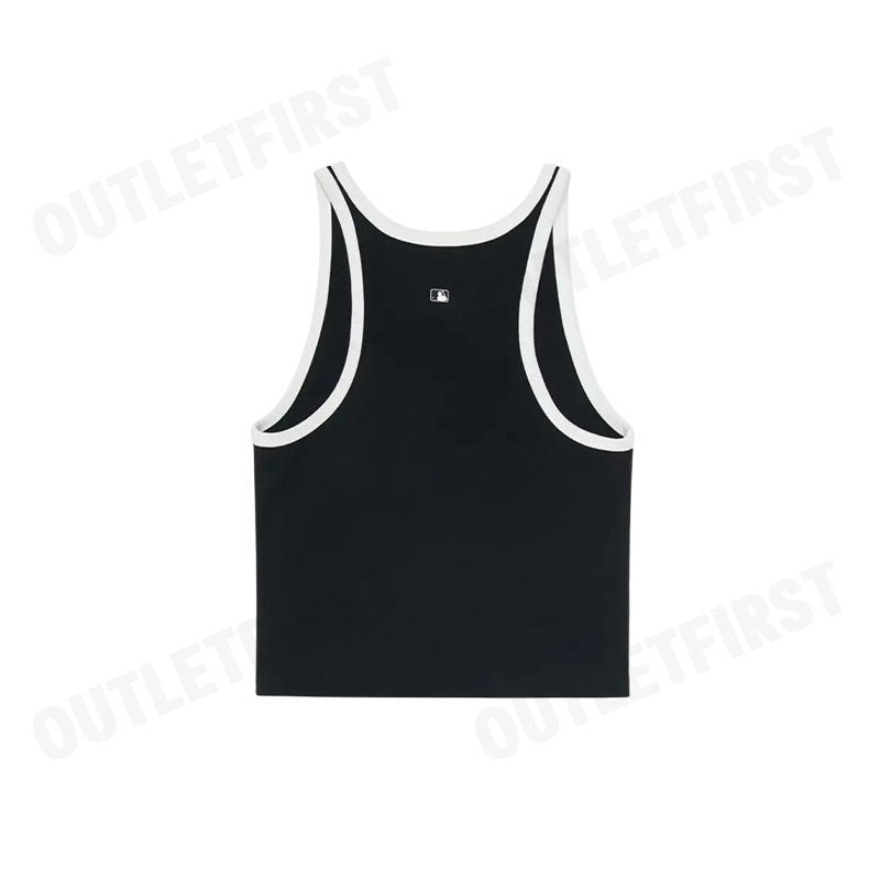 MLB รุ่น VARSITY VINTAGE SLIM-FIT CROPPED SLEEVELESS TOP CODE: 3FTOV0153 50BKS เสื้อกล้าม เสื้อกล้ามผู้หญิง เสื้อสีดำ