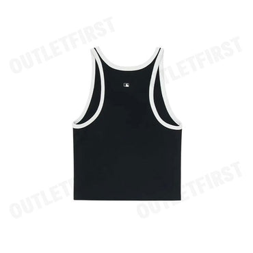 MLB VARSITY VINTAGE SLIM-FIT CROPPED SLEEVELESS TOP COLOR BLACK CODE: 3FTOV0153 50BKS