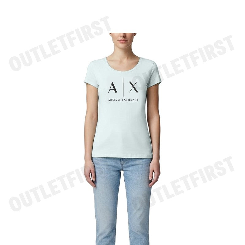 ARMANI EXCHANGE รุ่น PIMA COTTON PRINT LONG SLEEVE T-SHIRT CODE: 8NYT70 YJ16Z U9093 เสื้อยืดคอกลม เสื้อผู้หญิง แขนสั้น