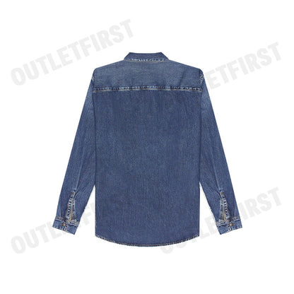 DIESEL รุ่น SIMPLY DENIM SHIRT CODE: A09157 068CZ 03318 เสื้อแจ็คเก็ตแขนยาว เสื้อผู้ชาย เสื้อยีนส์