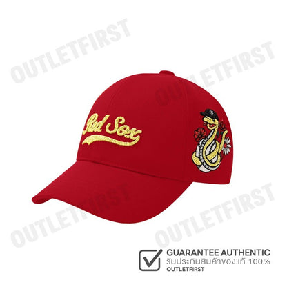 MLB รุ่น NEW YEAR SNAKE STRUCTURED BALL CAP MODEL CODE: 3ACPQ015N 43RDD หมวกแก็ป หมวกปีกแบน หมวกสีแดง