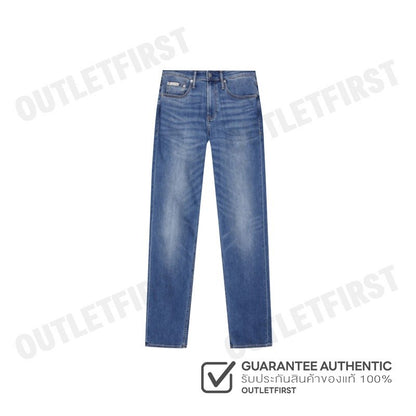 CALVIN KLEIN JEANS  รุ่น MEN'S 90 STRAIGHT FIT MID BLUE STONEWASH JEANS CODE: J326406 1A4 กางเกงยีนส์ผู้ชาย กางเกงขายาว