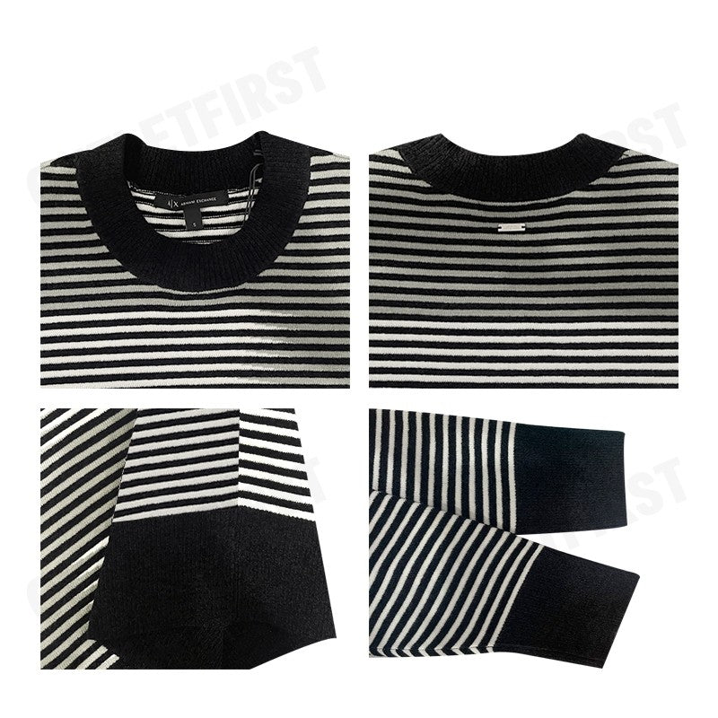 ARMANI EXCHANGE  รุ่น WOMEN'S SWEATER CODE: 6DYM1N YM1TZ 21DC เสื้อสเวตเตอร์ผู้หญิง เสื้อแขนยาว เสื้อสีดำ