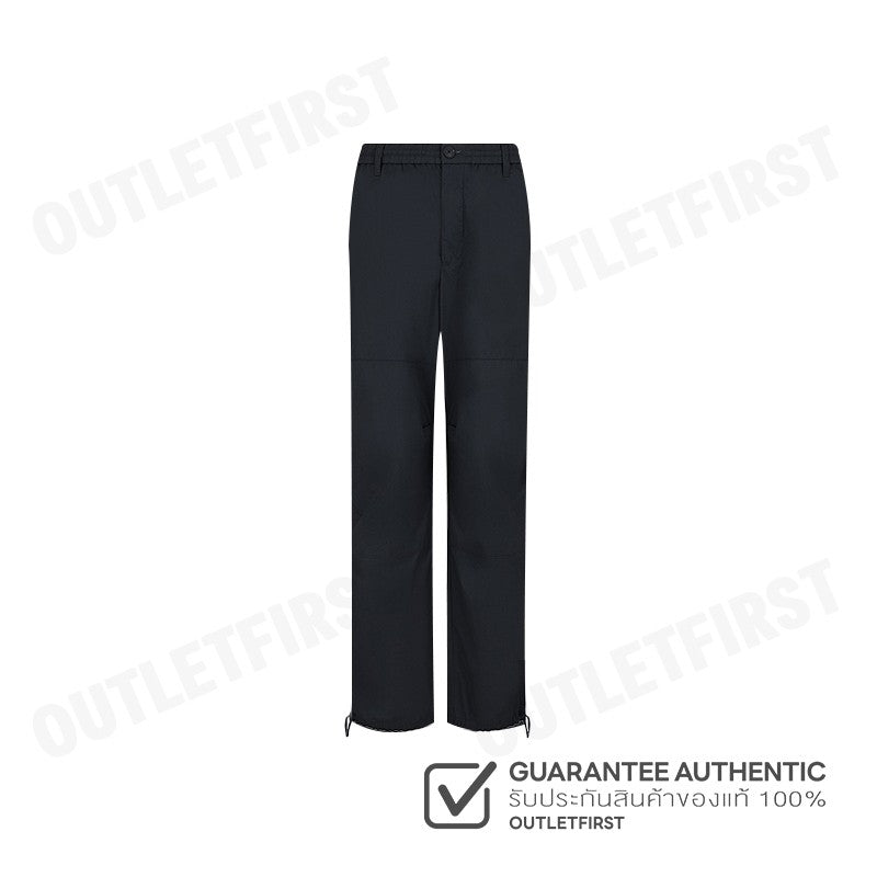 ARMANI EXCHANGE รุ่น MEN'S OVERSIZED COTTON TWILL TROUSERS WITH DRAWSTRING CODE: 6DZPL3 ZN3CZ 1200 กางเกงขายาวผู้ชายสีดำ