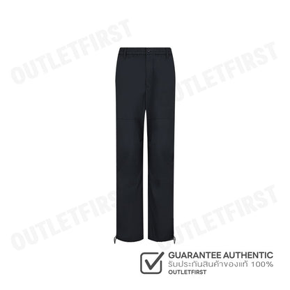 ARMANI EXCHANGE รุ่น MEN'S OVERSIZED COTTON TWILL TROUSERS WITH DRAWSTRING CODE: 6DZPL3 ZN3CZ 1200 กางเกงขายาวผู้ชายสีดำ