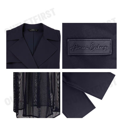 ARMANI EXCHANGE รุ่น WOMEN'S MESH TRENCH COAT CODE: 3DYL20 YNUKZ 1593 เสื้อโค้ทเดรสผู้หญิง ชุดเดรสสีกรม ชุดกระโปรง