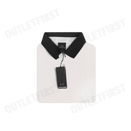 ARMANI EXCHANGE รุ่น MEN'S CLASSICS LOOSE FIT OFF WHITE POLO CODE: 6DZFJE ZJLFZ 1116 เสื้อโปโลผู้ชาย เสื้อสีขาว