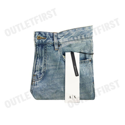 ARMANI EXCHANGE รุ่น MEN'S J13 SLIM FIT JEANS IN INDIGO DENIM CODE: 6DZJ13 Z1YRZ 25EU กางเกงยีนส์ผู้ชาย กางเกงขายาว