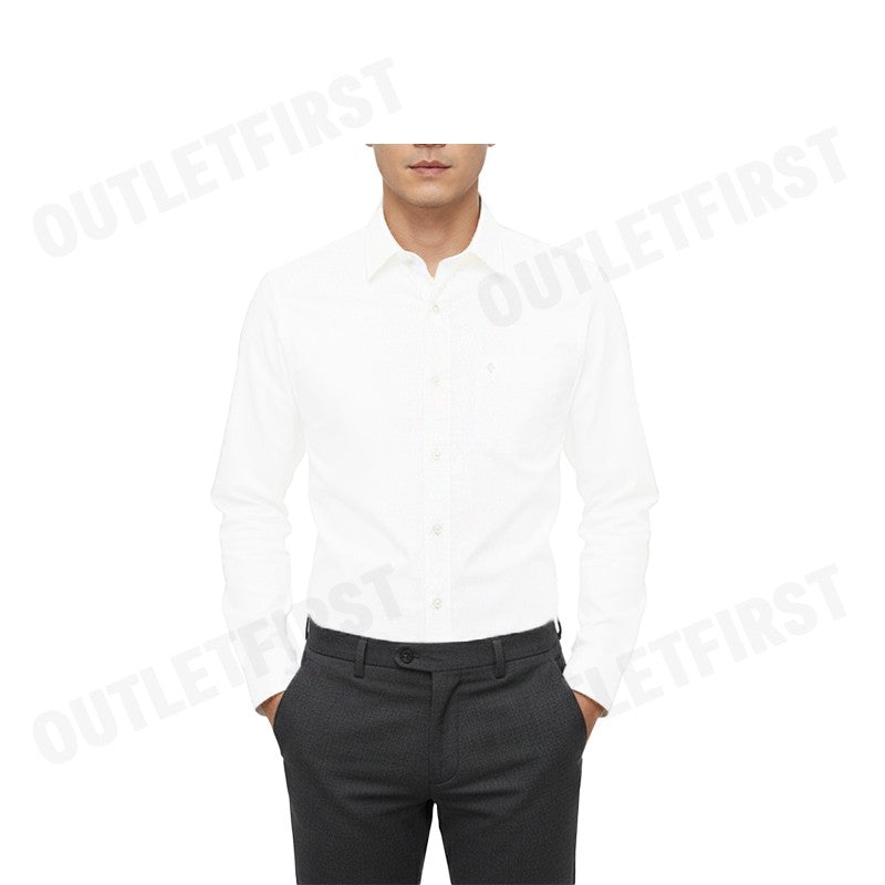 JOHN HENRY รุ่น MEN'S LONG SLEEVES SLIM FIT SHIRT (WHITE) CODE: JH F624MSLSM52 เสื้อเชิ้ตแขนยาวผู้ชาย เสื้อสีขาว สลิมฟิต