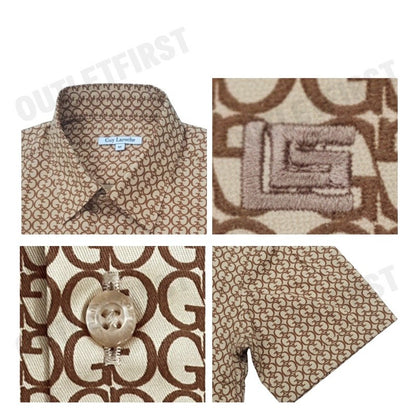GUY LAROCHE รุ่น MAN'S SHORT SLEEVES SHIRT CODE: BAC5222P4BR เสื้อเชิ้ต เสื้อแขนสั้น เสื้อผู้ชาย