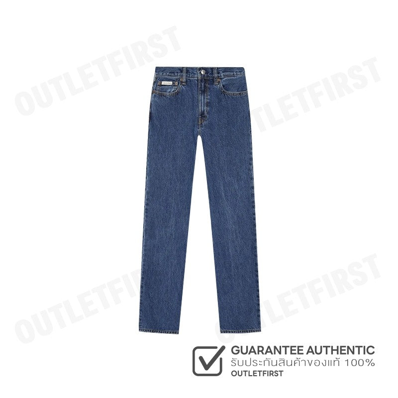 CALVIN KLEIN JEANS รุ่น WOMEN'S SIGNATURE 90S DARK BLUE DENIM CODE: 40WL795 E5D กางเกงยีนส์ผู้หญิง กางเกงCK กางเกงขายาว