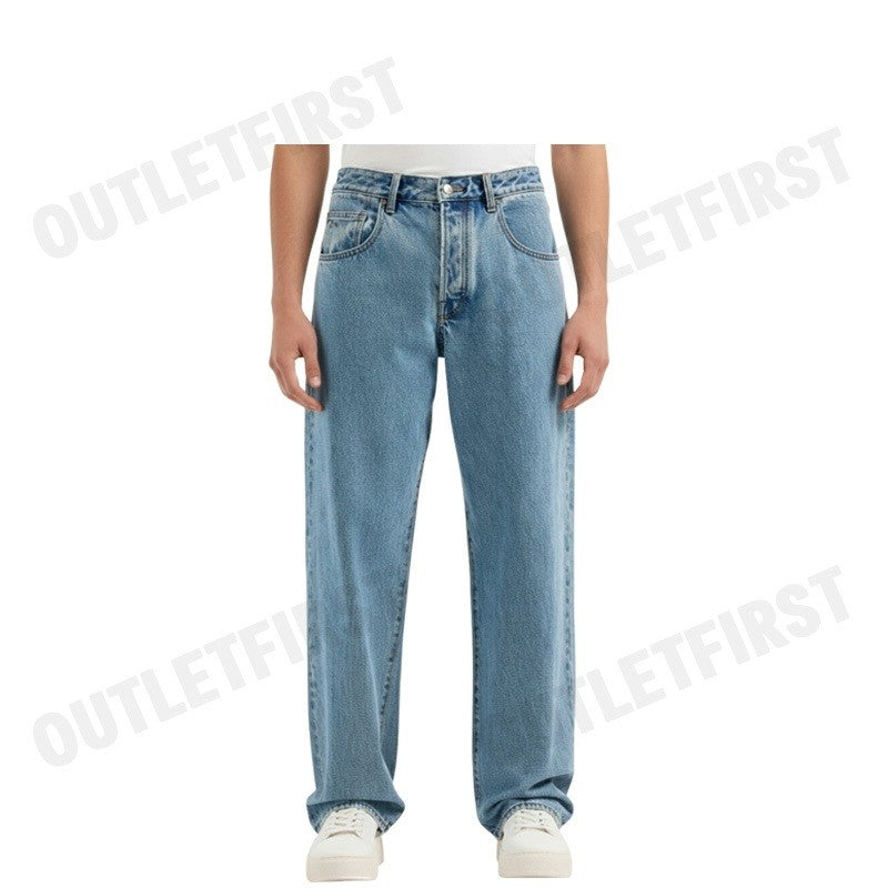 ARMANI EXCHANGE รุ่น MEN'S J83 BAGGY FIT JEANS IN LIGHT INDIGO DENIM CODE: 6DZJ83 Z1ZSZ 25EV กางเกงยีนส์ผู้ชาย ขายาว