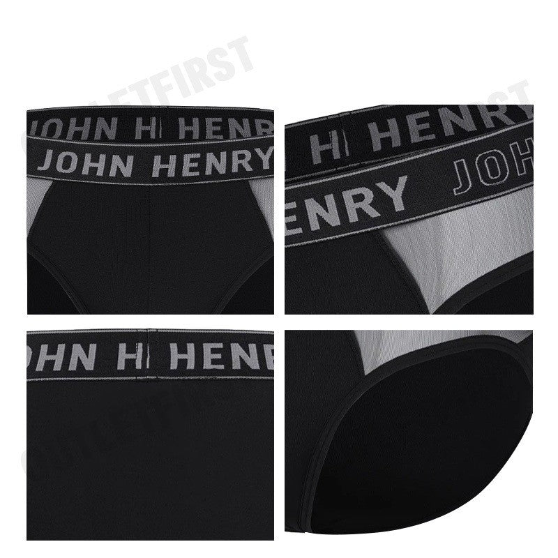 JOHN HENRY รุ่น UNDERWEAR FASHION MEN'S BRIEFS CODE: JU JU2ME001 (BLACK) กางเกงชั้นในผู้ชาย กางเกงในจอน กางเกงในซีทรู