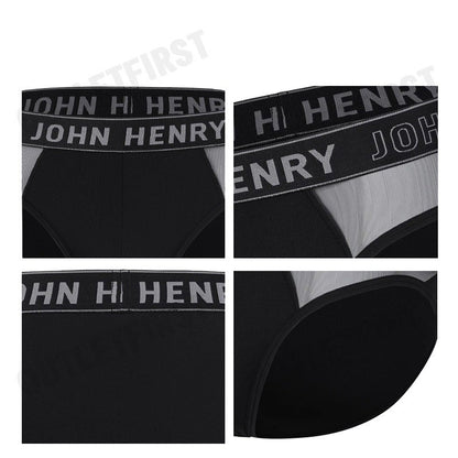 JOHN HENRY รุ่น UNDERWEAR FASHION MEN'S BRIEFS CODE: JU JU2ME001 (BLACK) กางเกงชั้นในผู้ชาย กางเกงในจอน กางเกงในซีทรู