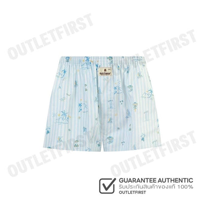 HUSH PUPPIES รุ่น MEN'S BOXER SHORTS SLEEPWEAR CODE: HU H3W284 (BLUE) กางเกงขาสั้นผู้ชาย กางเกงบ๊อกเซอร์ กางเกงฮัชพัพพีส