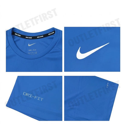 NIKE รุ่น MEN'S SHORT SLEEVE SWIMMING T-SHIRTS CODE: NESSA586 494 เสื้อว่ายน้ำผู้ชาย เสื้อว่ายน้ำคอกลม เสื้อดูดซับเหงื่อ