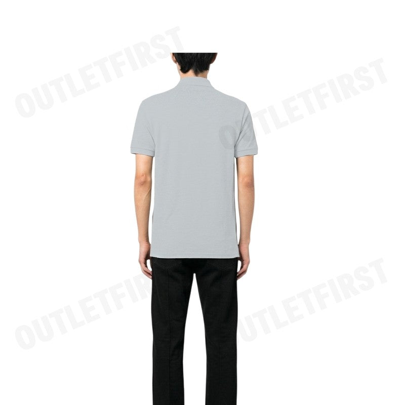 PLAY COMME DES GARÇONS รุ่น MEN POLO SHIRT CODE: AZ-T336 (GREY) เสื้อโปโลผู้ชาย เสื้อหัวใจสีแดงเอเลี่ยน เสื้อแขนสั้น