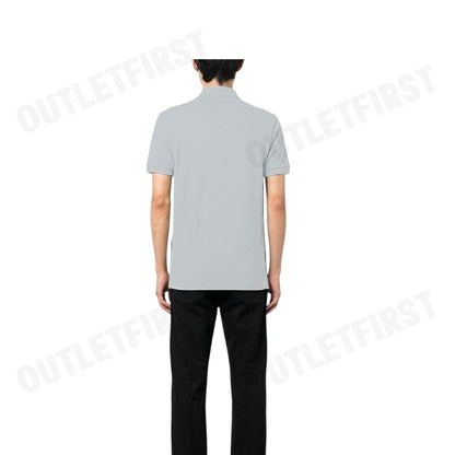 PLAY COMME DES GARÇONS รุ่น MEN POLO SHIRT CODE: AZ-T336 (GREY) เสื้อโปโลผู้ชาย เสื้อหัวใจสีแดงเอเลี่ยน เสื้อแขนสั้น