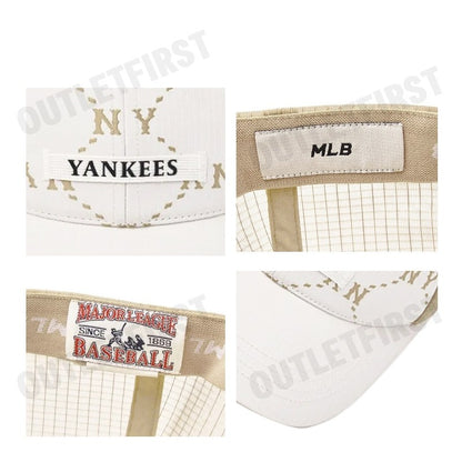MLB รุ่น UNISEX DIA MONOGRAM SPORTIVE MESH CAP CODE: 3AMCM0153 50IVS หมวกแก็ป หมวกเบสบอล หมวกเอ็มแอลบี