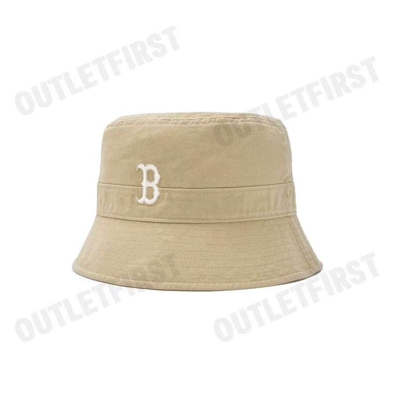 MLB รุ่น BASIC MEDIUM LOGO VINATGE-WASHING BUCKET HAT CODE: 3AHTB035N 43BGL หมวกบักเก็ต หมวกสีเบจ หมวกเอ็มแอลบี