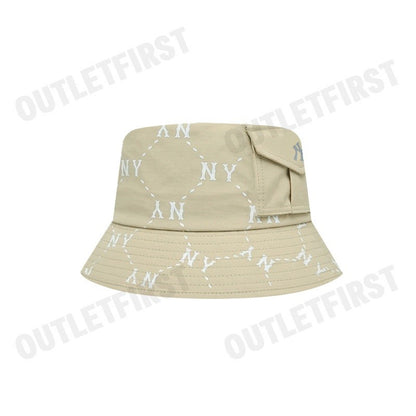 MLB รุ่น DIA MONOGRAM SPORTIVE SAFARI HAT CODE: 3AHTM015N 50BGD หมวกบักเก็ต หมวกสีเบจ หมวกเอ็มแอลบี