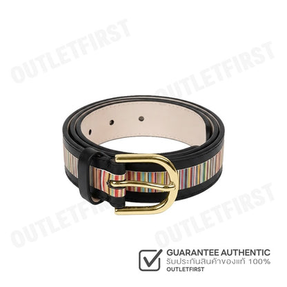 PS PAUL SMITH รุ่น WOMEN'S BELT BLACK CODE: W1A 7612 LSIGST 79 เข็มขัดผู้หญิง เข็มขัดสีดำ เข็มขัดพอล สมิธ