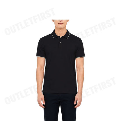 CALVIN KLEIN รุ่น MEN'S STRETCH PIQUE SOLID TIPPED SHORT SLEEVE POLO SHIRT CODE: 40FC261 UB1 เสื้อโปโล เสื้อคอปก ผู้ชาย