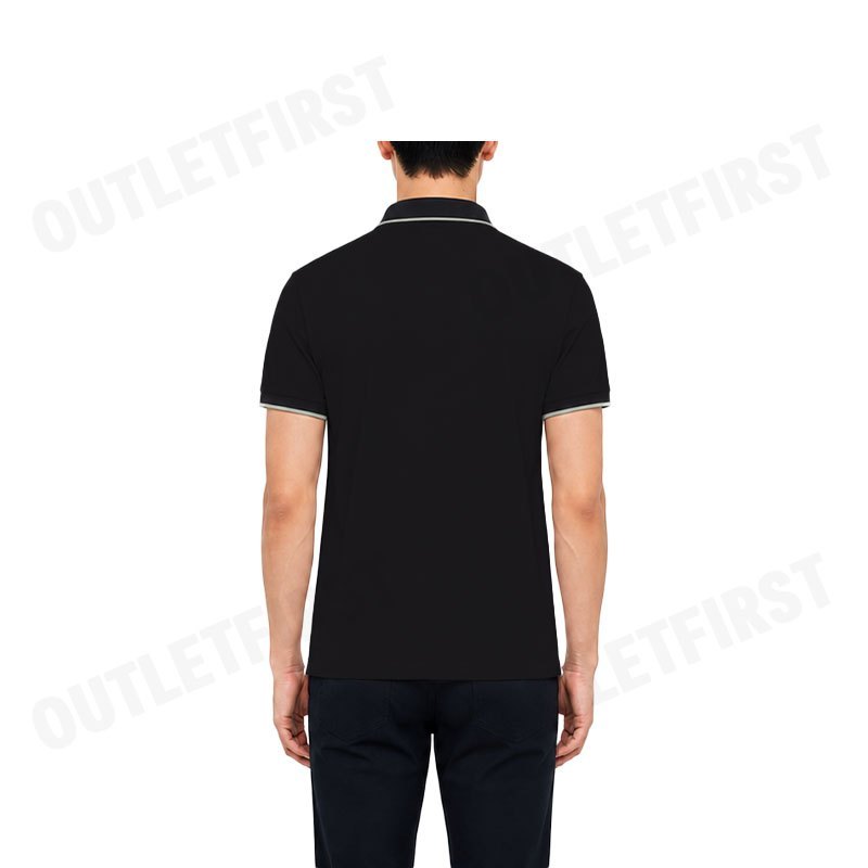 CALVIN KLEIN รุ่น MEN'S STRETCH PIQUE SOLID TIPPED SHORT SLEEVE POLO SHIRT CODE: 40FC261 UB1 เสื้อโปโล เสื้อคอปก ผู้ชาย