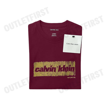 CALVIN KLEIN JEANS รุ่น FADED LOGO GRAPHIC CLASSIC T-SHIRT CODE 4RC819G VLP เสื้อยืด เสื้อคอกลม เสื้อผู้ชาย