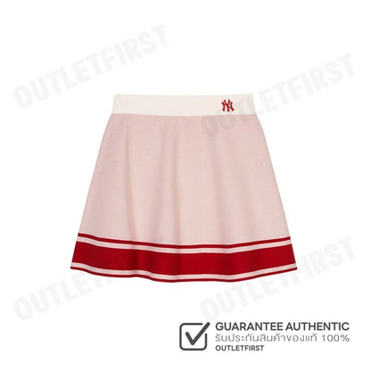 MLB รุ่น MINI PLEATED SKIRT VARSITY SPORTIVE CODE 3FSKV0344 50CRD กระโปรงสั้น กระโปรงผู้หญิง กระโปรงสีขาวครีม